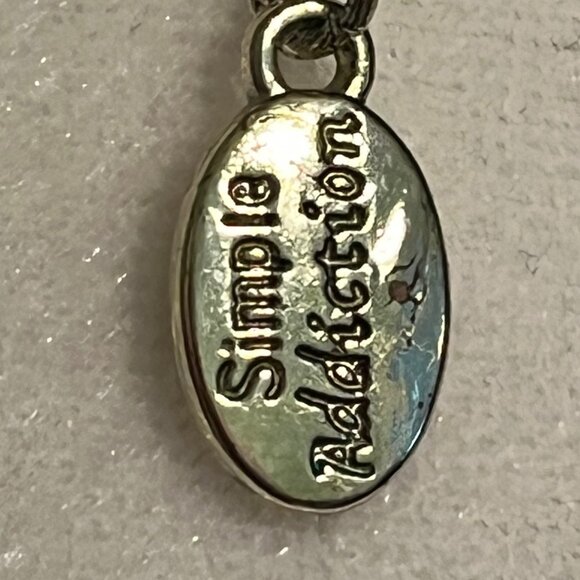 Vintage Simple Addiction Blue Beaded Gold Tone Statement Necklace - Picture 3 of 3